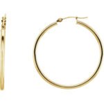 14K Gold 35mm Hoop Earrings