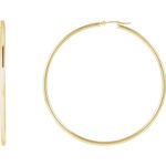 14K Gold 60mm Hoop Earrings