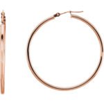 14k Rose Gold 40mm Hoop Earrings