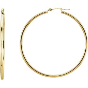 47mm Hoop Earrings 14K yellow Gold